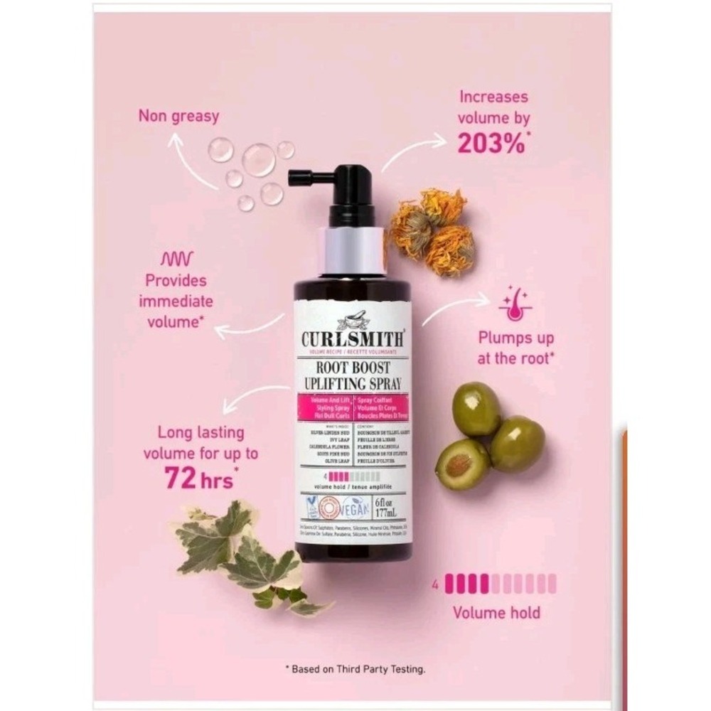 Curlsmith Root Boost Uplifting Spray 6 fl oz Volume & Lift Styling Spray
